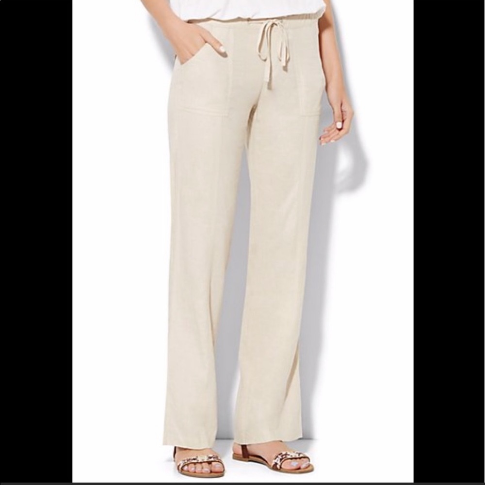 New York and Company Linen Straight leg pants